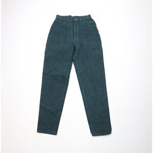 Deadstock Vintage 90s Lee Womens 8 Relaxed Fit Tapered Leg Denim Jeans Green USA